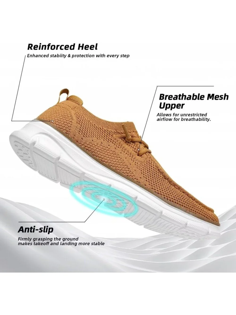 Men's Brown Yellow Slip On Loafers Comfortable Boat Casual Walking Sneaker Shoes